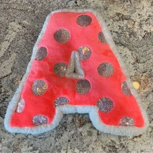 Cute Initial Decorative Pillow